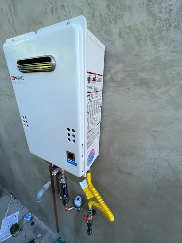 Tankless water heater installation for Terradyne homes
